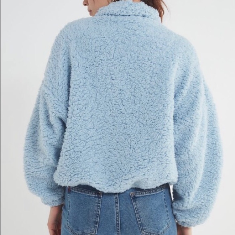 UO Fuzzy Teddy Jacket with Drawstring - Picture 5 of 7